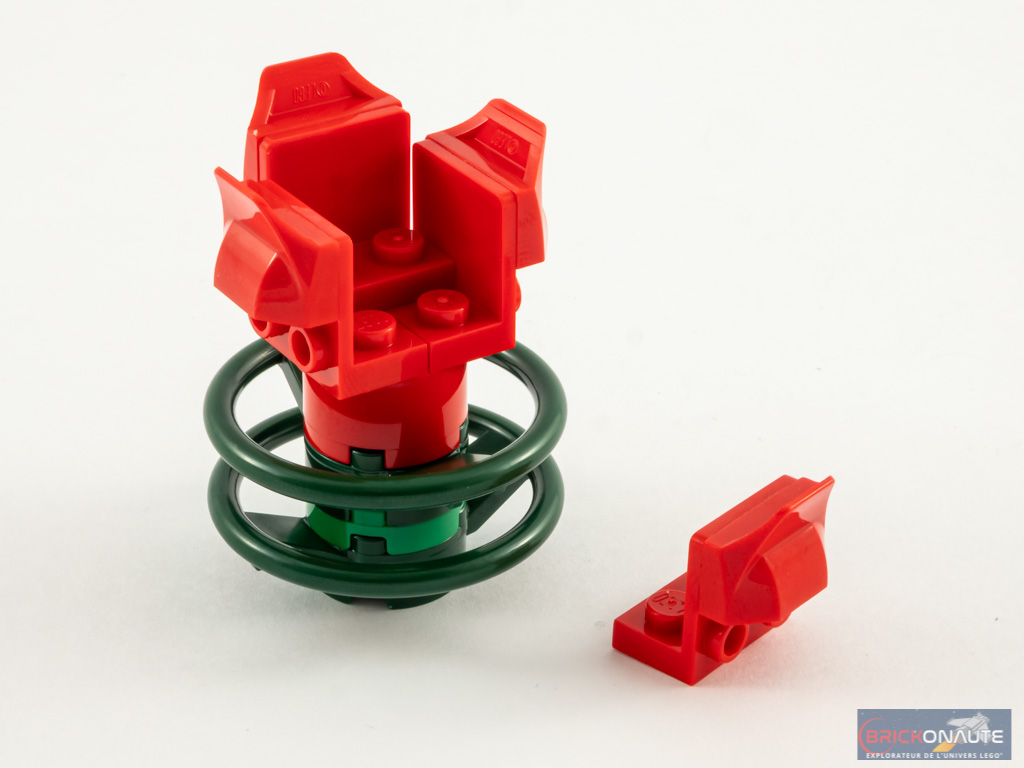 LEGO Vert Oiseau avec rouge Marbling avec bec étroit (64952)